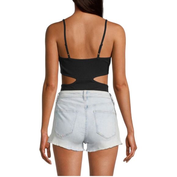 Arizona Jeans Women BodySuits Bralette Ultimate Asymmetric Black Sz Large New - Picture 2 of 7